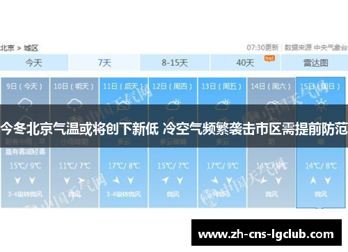 今冬北京气温或将创下新低 冷空气频繁袭击市区需提前防范