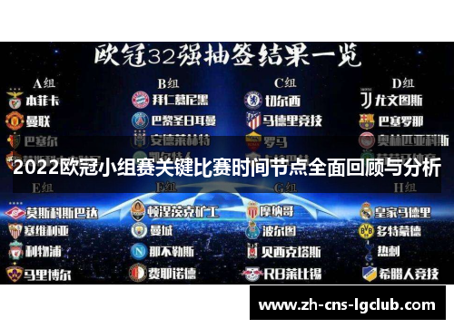 2022欧冠小组赛关键比赛时间节点全面回顾与分析